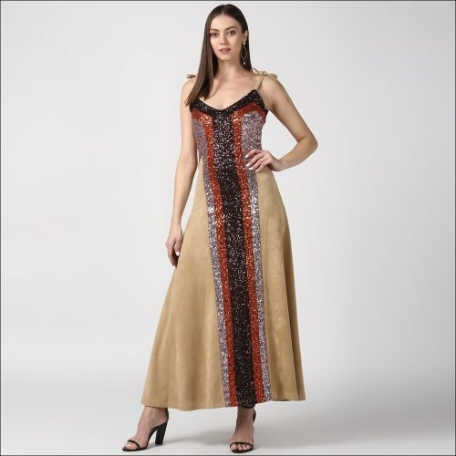 Zuri Suede Sequin Dress