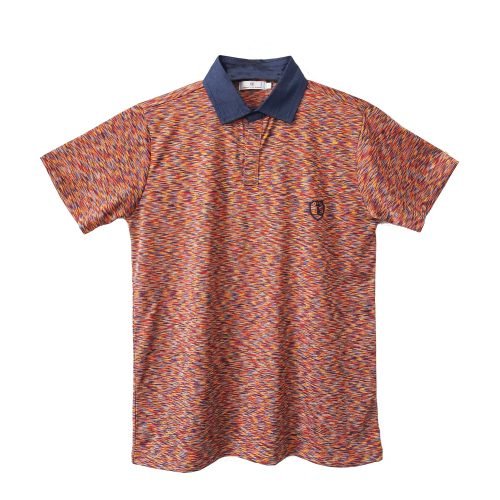Men's Polo Collar Orange T-Shirt