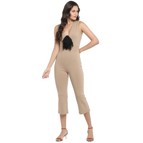 Ruffled Mid-Calf Jumpsuit