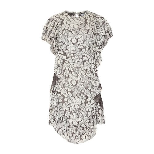 Ruffled Flower Lace Dress